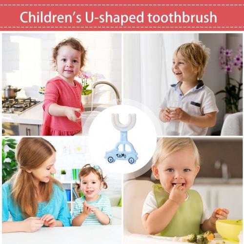 Yulokdwi U-Shaped Silicone Toothbrush, Toddler Toothbrush | Full Mouth Toothbrush with Soft Silicone Bristles, Oral Care for Boys, Girls, Kids, and To