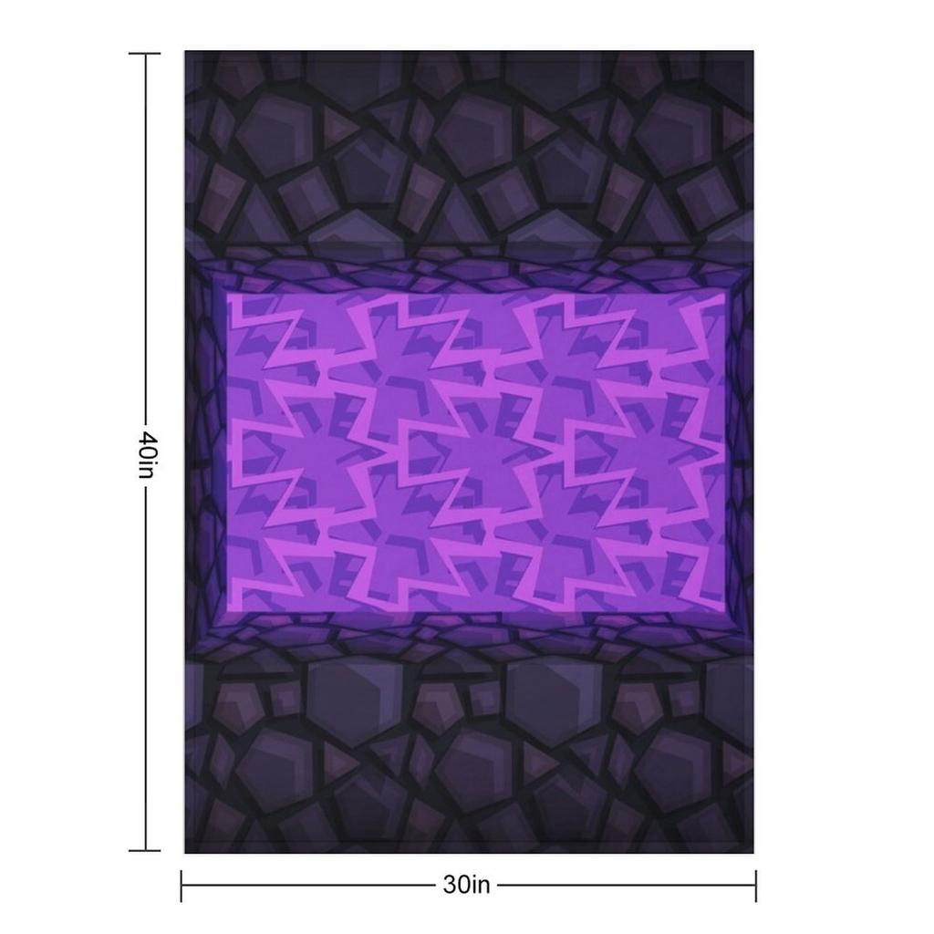 Portal Nether Ossidiana - Coperta PuraBDcraft Divano Gigante Divano Termiche per Viaggio Campeggio Coperte