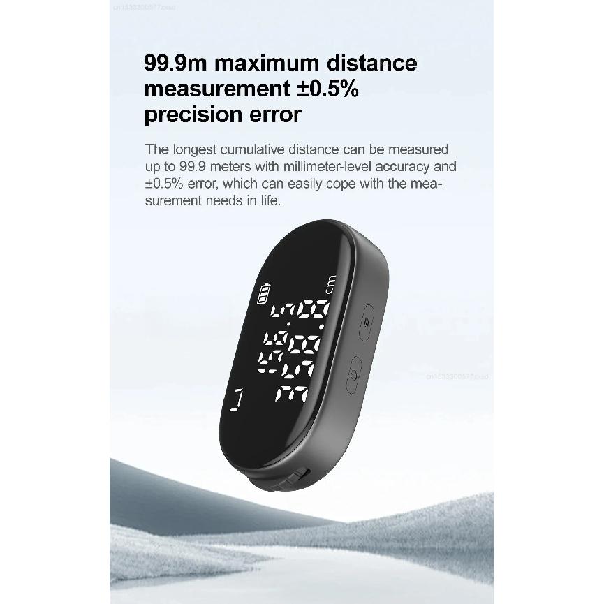 DUKA ATuMan Q2 Mini Electronic Ruler Digital Wheel Tape Measure Type-C Rechargeable Tape Ruler Distance Meter Measuring Tools