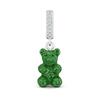 [CRYSTAL HAZE]BEAR-GREEN HAZE-PAVE CONNECTOR Silver Charm