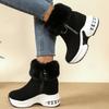 35-43 Plus Size Shoes for Women Winter Fashion Short Plush Warm Round Toe Comfortable Non-slip Platform Wedges Ankle Snow Boots