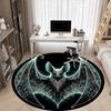 1 Stück Fledermausflügel Büro Runder Teppich, Matte Geeignet für Büro, Unter Bürostühlen Schlafzimmer Wohnzimmer Heimdekoration, Raumdeko