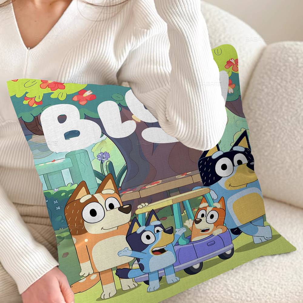 Cartoon B-Blueys Stitch Glücksdrache Kissenbezug Sofakissenbezug Heimzimmer Dekoration Kindergeschenk