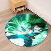 My Hero Academia Bedruckter Runder Teppich Teppich Stuhlteppich Bereichsteppich Eingang Fußmatten, für Bürostuhl Wohnzimmer Schlafzimmer Küchenraum.