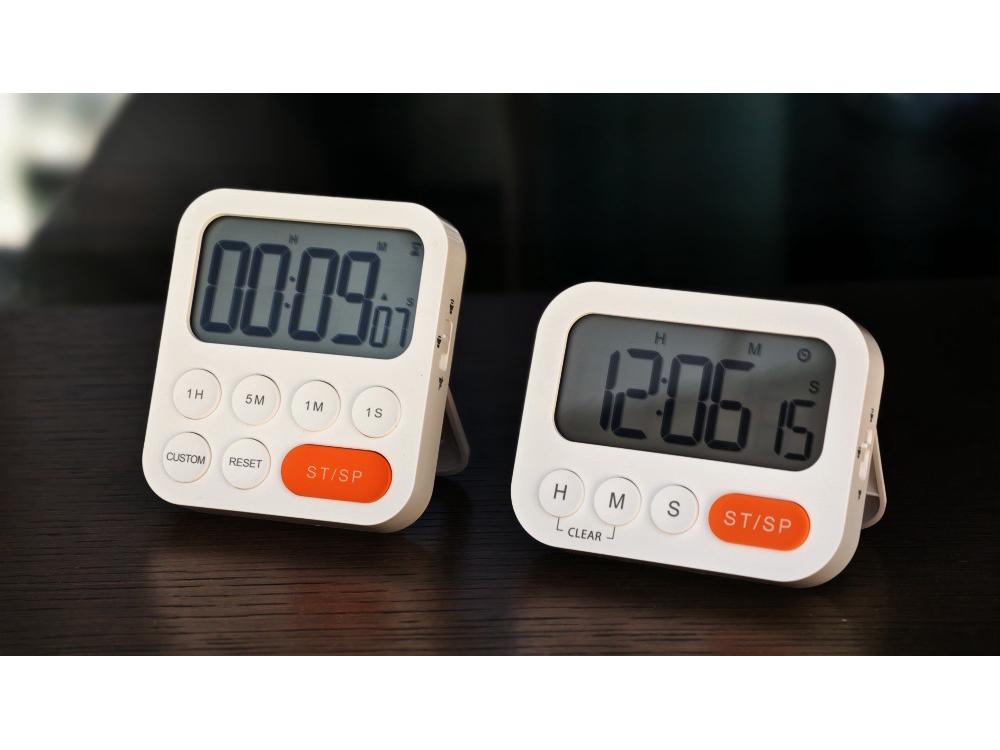 Large Screen Electronic Kitchen Timer and Alarm Clock for Students and Yoga