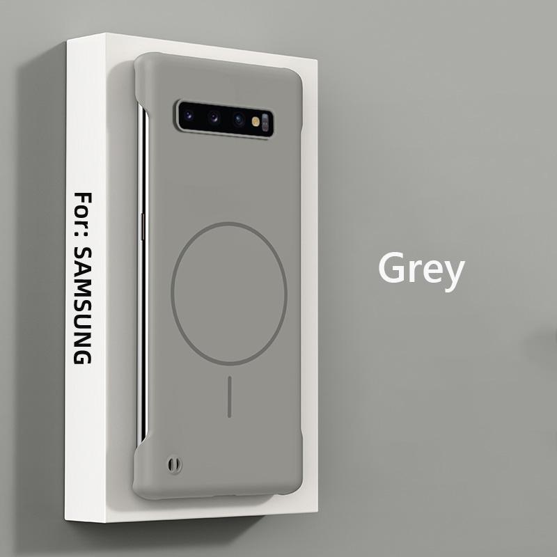 For Magsafe Frameless Magnetic Wireless Charging Phone Case For Samsung Galaxy S10 Plus S10Plus Slim Hard Back Cover
