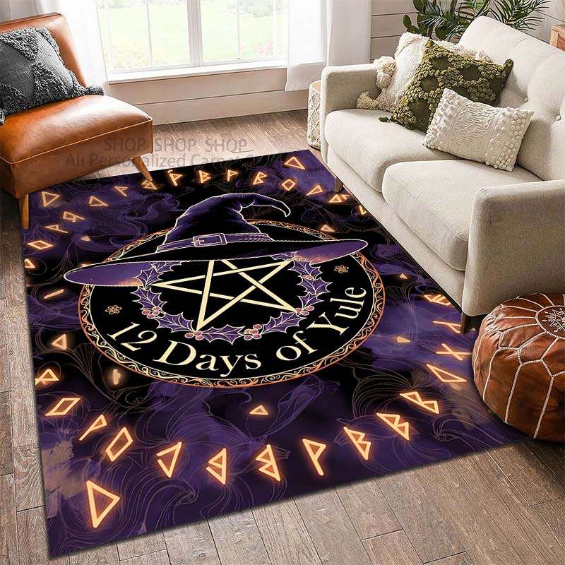 Mysterious Pentagram Magic Pattern Carpet for Living Room Bedroom Sofa Home Decor Non-slip Floor Mat Coffee Tables Area Rug