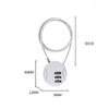 Lintolyard Motorcycle Helmet Lock Anti-theft Extended Wire Rope Electric Vehicle Lock Mountain Bike Password Helmet Lock