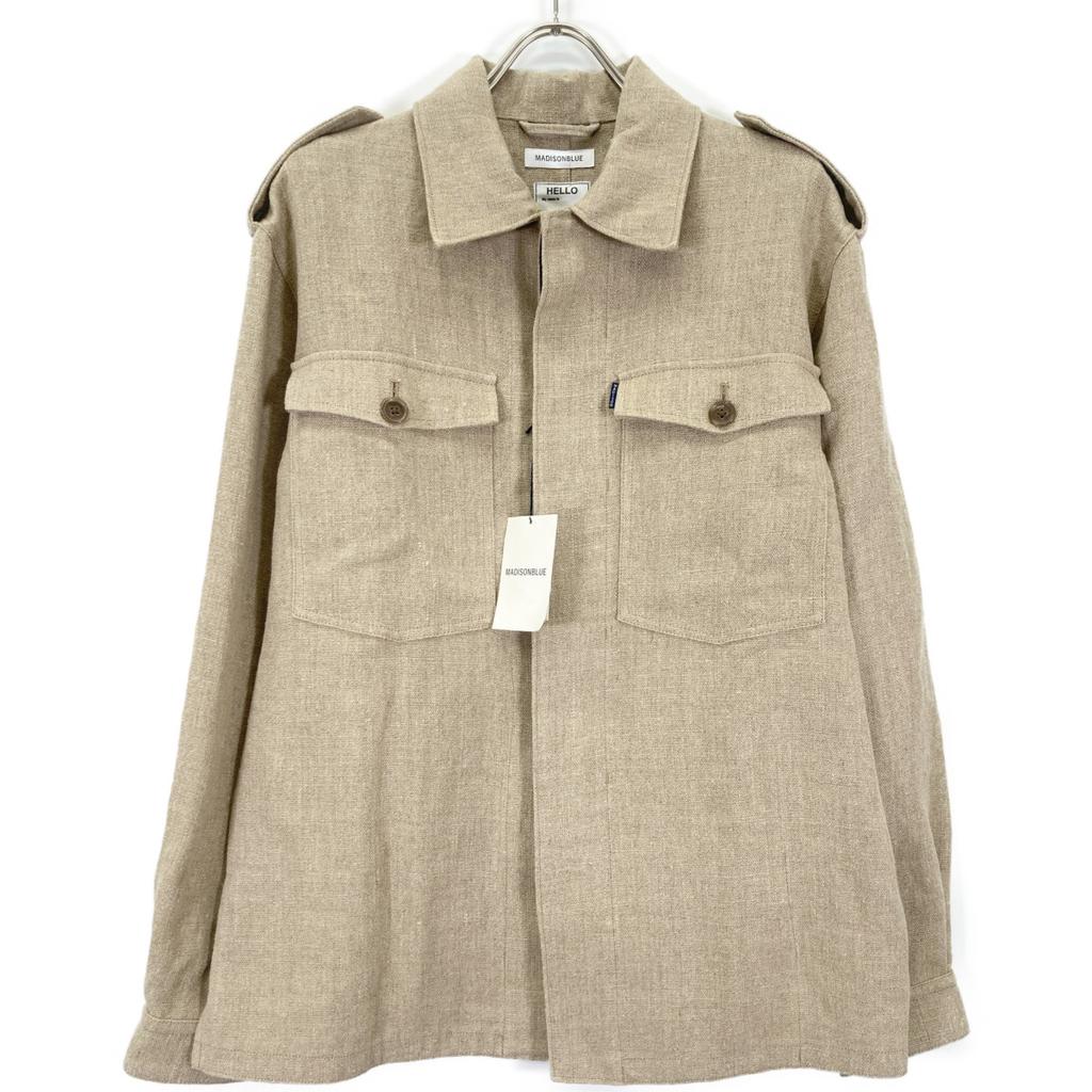 MADISON BLUE MB201-1023 Beige Rayon French Work Jacket Jacket S beigeUsed