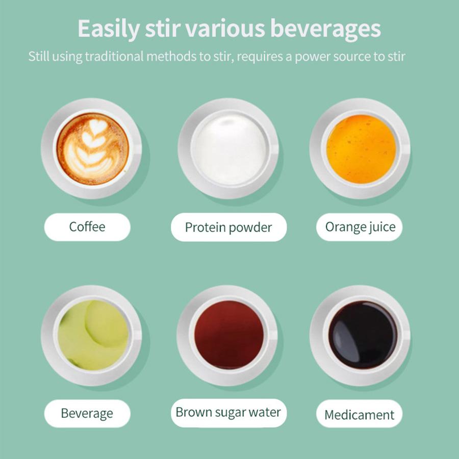 1 Rechargeable Electric Mixing Cup, Coffee Cup, Beverage Cup, Heat-resistant and Easy To Clean, Magnetic Induction Double Tap Su
