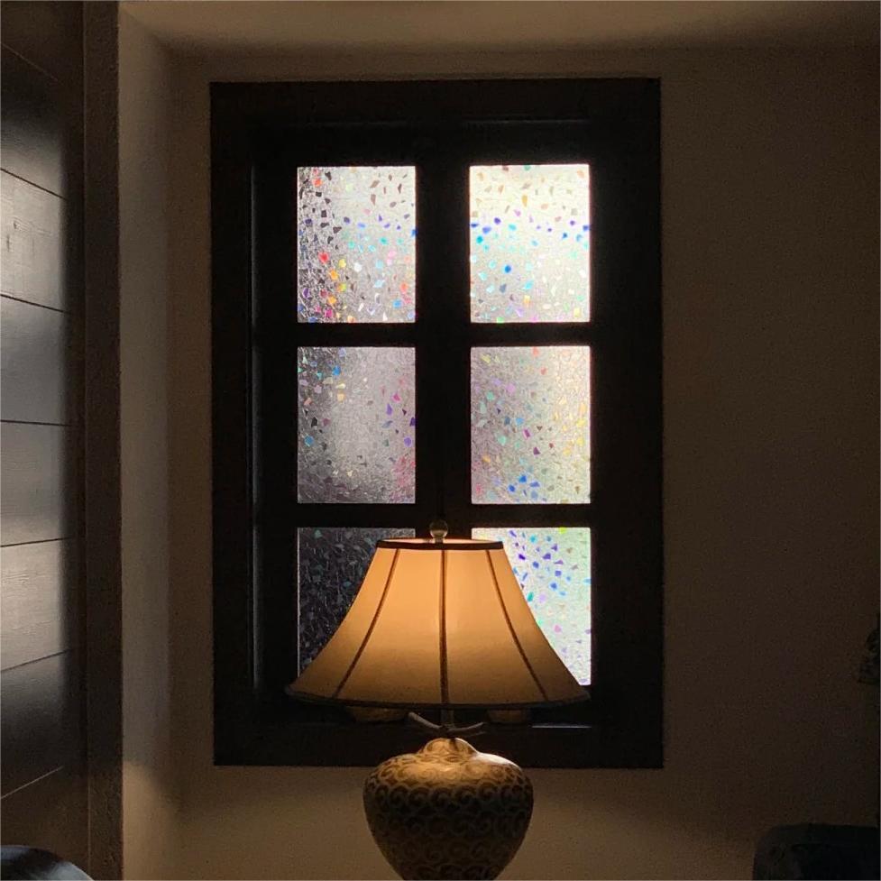 Milchglas-, Transluzente und Opake Badezimmer Sichtschutz Fensterfolie; Regenbogenfarbige Sichtschutz-Fensterfolie; Sichtschutz-Fensteraufkleber