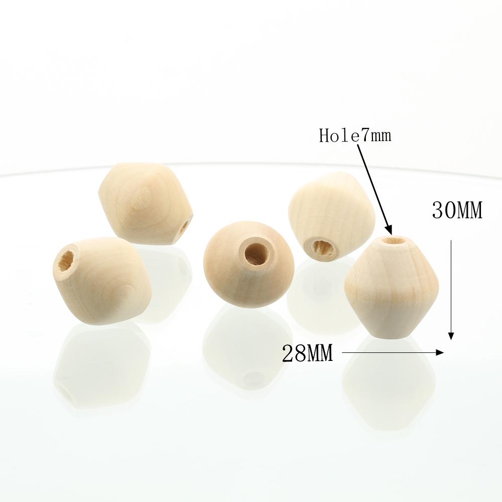 

15 шт. Большие бусины в форме бикона 30x28 мм из натурального дерева, с большим отверстием, для рукоделия, для поделок, для изготовления ювелирных изделий 30mmx28mm-15pcs