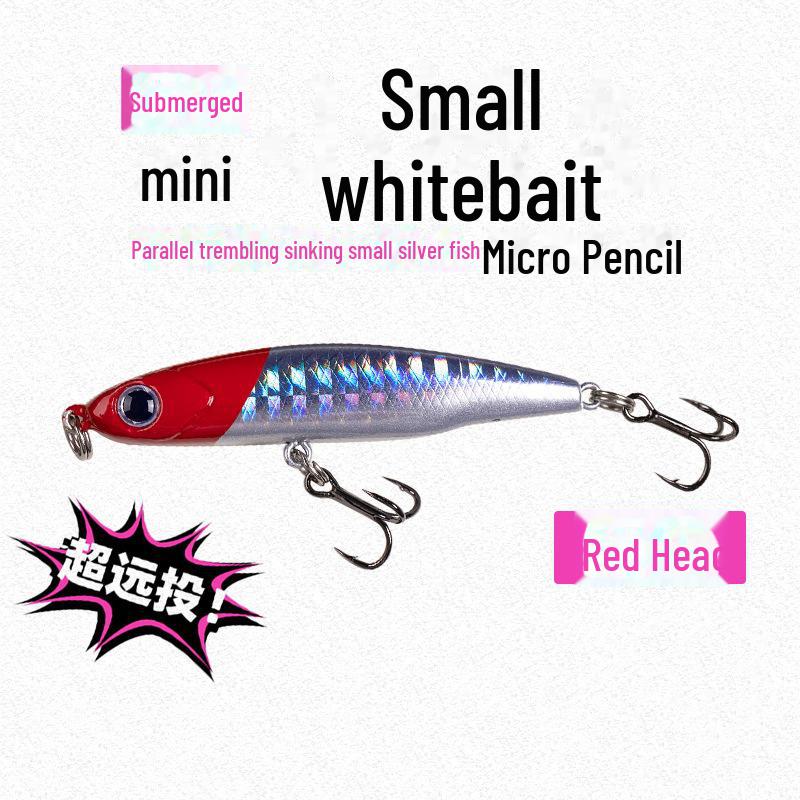 

Миниатюрная серебристая рыбка-карандаш для дальнего заброса: Идеально для морской и пресноводной рыбалки 8g