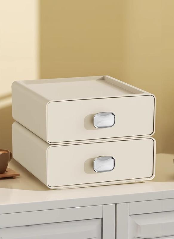 Office Work Desktop Storage Box Desk Organizer Container Computer Plastic Stackable Tier Drawers Cosmetic Organizer Holder Ins