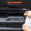 Glossy Piano Black Front Fog Light Trim Strip Sticker For Toyota Tundra +