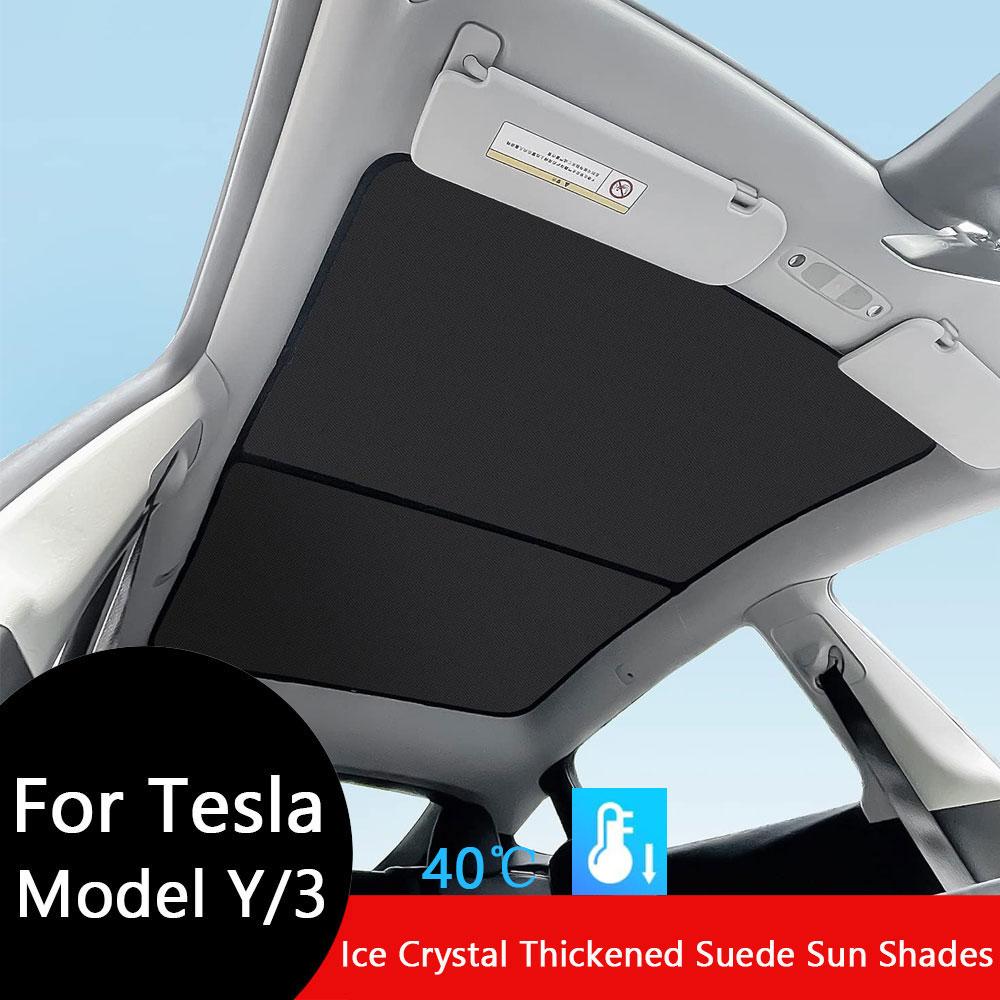 Parasole Per Tesla Model 3 Tetto Apribile Highland Modello 2026 Model Y 2020-26 Tessuto Ghiacciato Fibbia Paravento Vetro Anteriore Posteriore Accessorio Tetto