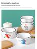Cartoon Ceramic Rice and Soup Bowls - Creative Square Tableware Set