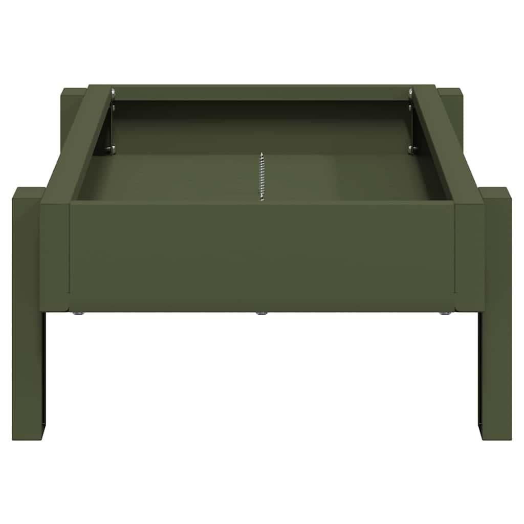 Chicken Feeder Trough Olive Green 80 X 28 X 13.5 Cm