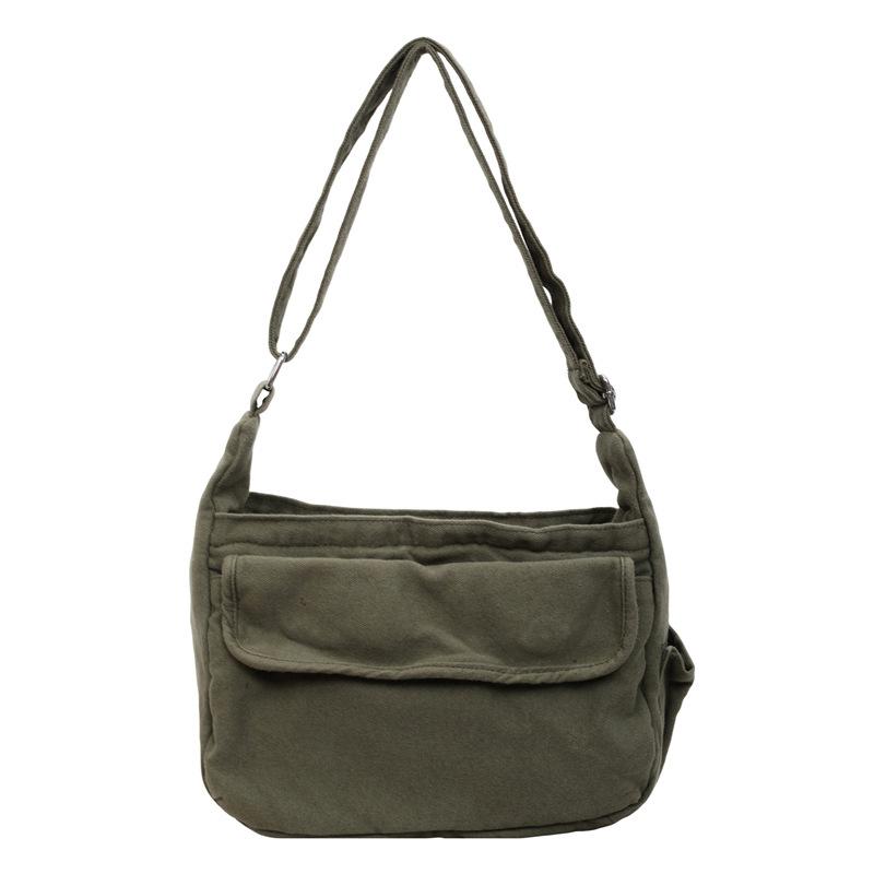 

Fashi Shoulder Bags for Men Women Fashiable and Versatile Crossbody Messenger Bag Simple and Casual Canvas Phe Bag зелёный