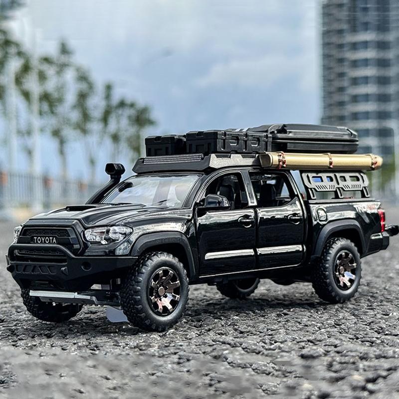 1/32 Toyota Tacoma Picku Wagon Alloy Car Model Sound and Light Pull Back Children's Toy Collectibles Birthday Gift