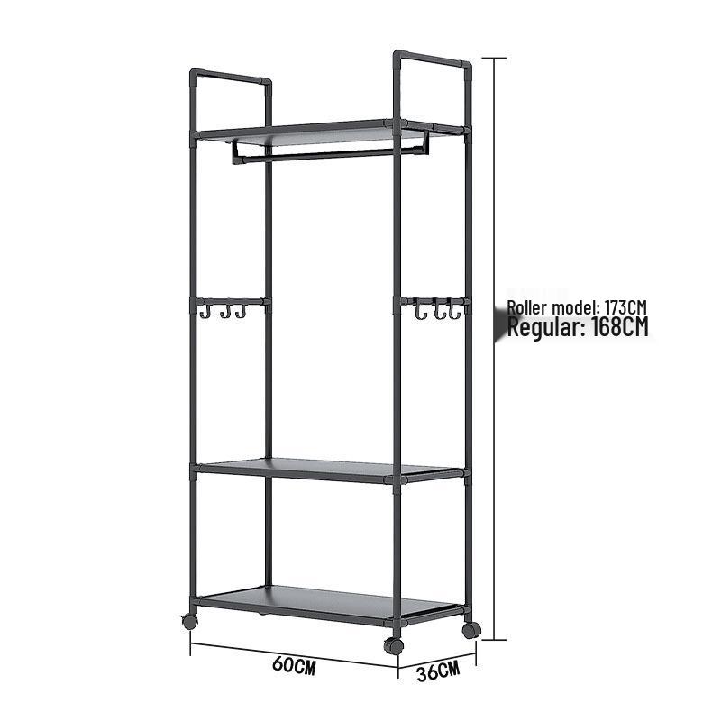 Elegant Multifunctional Coat Rack with Wheels - Japanese and Korean Style