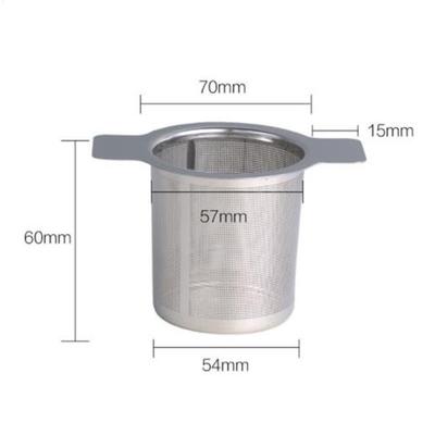 1 Uds. Filtro Infusor de té de malla reutilizable de acero inoxidable piezas de taza tamizadora de filtro de hoja
