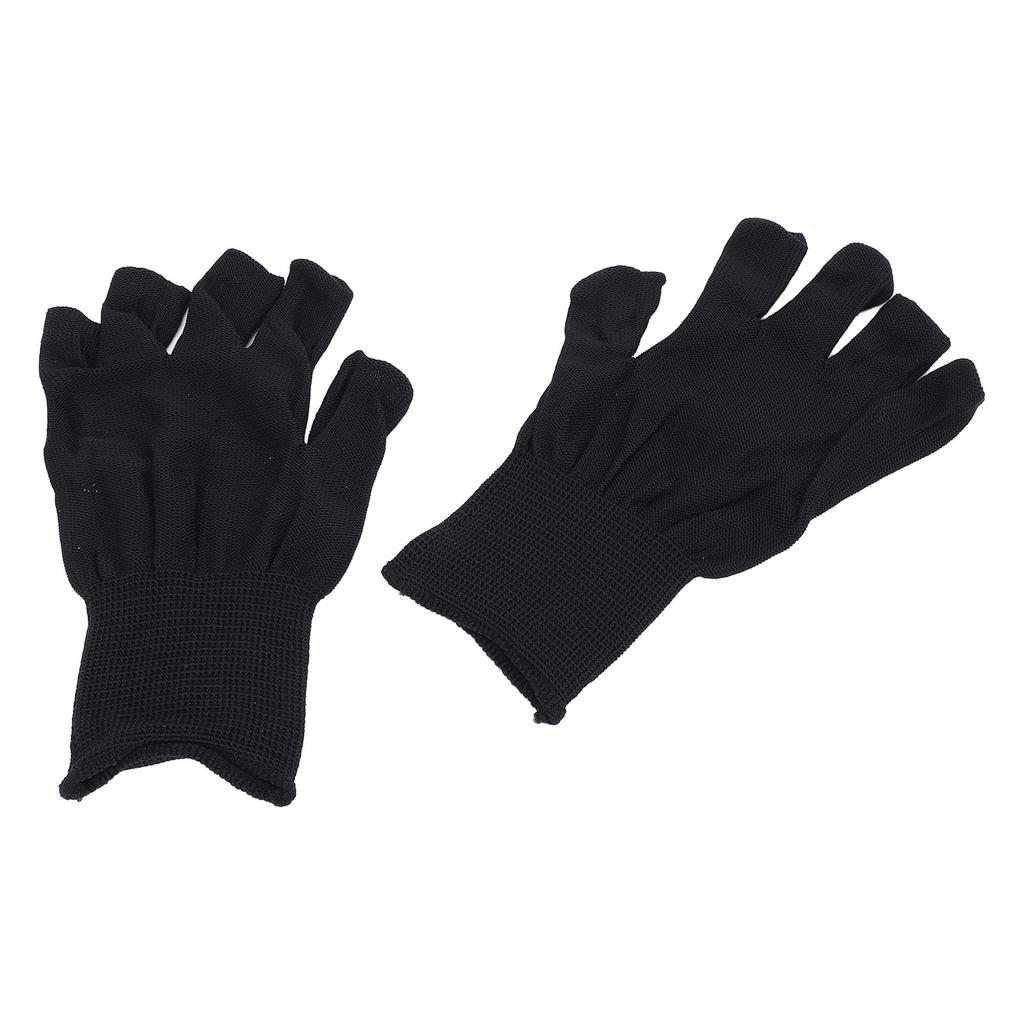 2 Pairs Nail Lamp Gloves Fingerless Nail Light Gloves Breathable Nail Light Gloves for Home Manicure