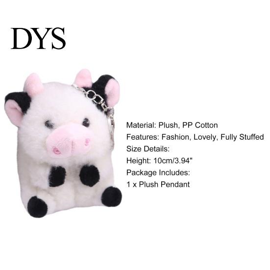 Christmas 10cm Plush Keychain Exquisite Bag Decoration Lovely Cow Pendant Toy Stuffed Doll Children Gift