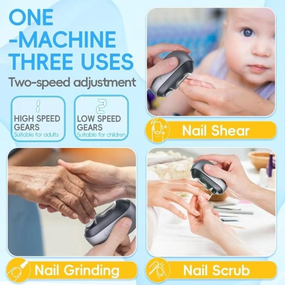 Portable Smart Nail Clipper for Seniors with LED Light Toenail Trimmer