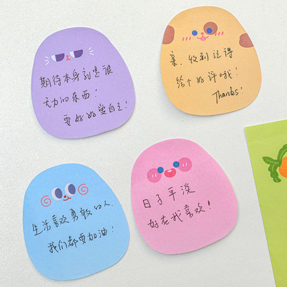 Colored Messages Sticking Paper Cartoon Message Paper Memo Pad Sticky Notes  Girls