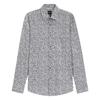 Mens Floral Slim Long-Sleeved Shirt
