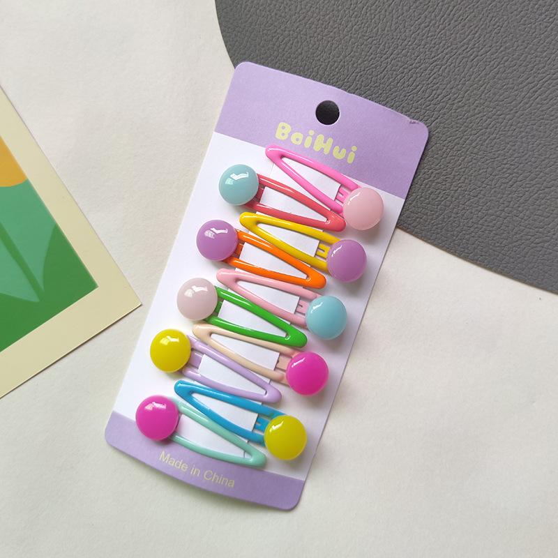 10 buc/Set Clips de păr colorați, lucioși și drăguți pentru fete, Ornament de păr fermecător, Agrafe mici, Accesorii de păr la modă pentru copii și fete