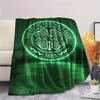 1PC Celtic Fc Crest Custom Name Patterned Flannel Blanket Suitable For All Seasons For Home Decor Warmth And Comfort Gifts Holiday Present