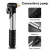 Portable 70PSI Aluminum Alloy 1pc Mini Folding Pump - Manual Inflator for Bicycles, Road Vehicles, Balls, and Toys