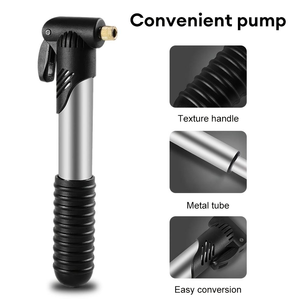 Portable 70PSI Aluminum Alloy 1pc Mini Folding Pump - Manual Inflator for Bicycles, Road Vehicles, Balls, and Toys