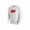Logo Fleece-Lined Crewneck Sweatshirt for Men In White