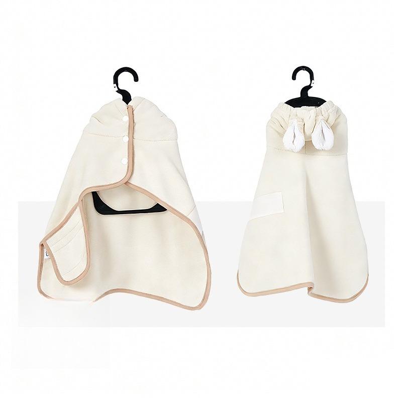 Toalla para Perro de Coral Suave Transpirable Absorbente Bata de Baño para Mascotas Bata para Cachorro Secado Rápido Ropa para Perros para Razas Pequeñas