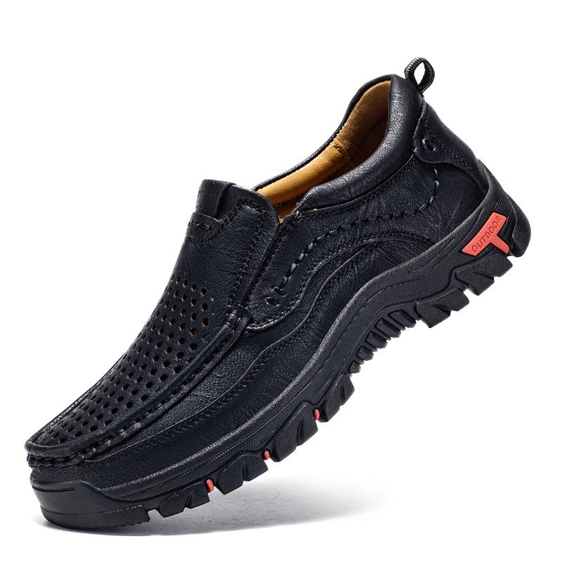 Men s Spring & Summer Soft Sole Leather Casual Shoes - Large Size, Driving & Dad Style. 44