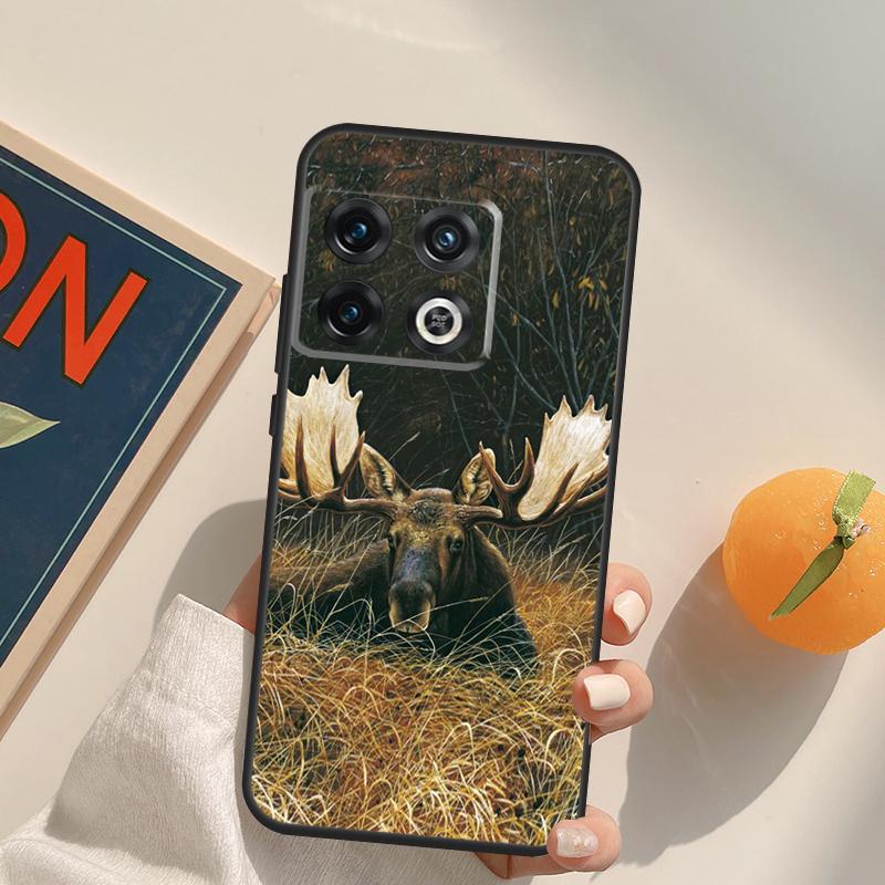 Stag Bull Moose Reindeer Deer Case For OnePlus 12R 13R 13T 10R 15 13 12 11 10T 8T Nord CE 4 3 2 Lite N20 N30 Nord 5 Cover