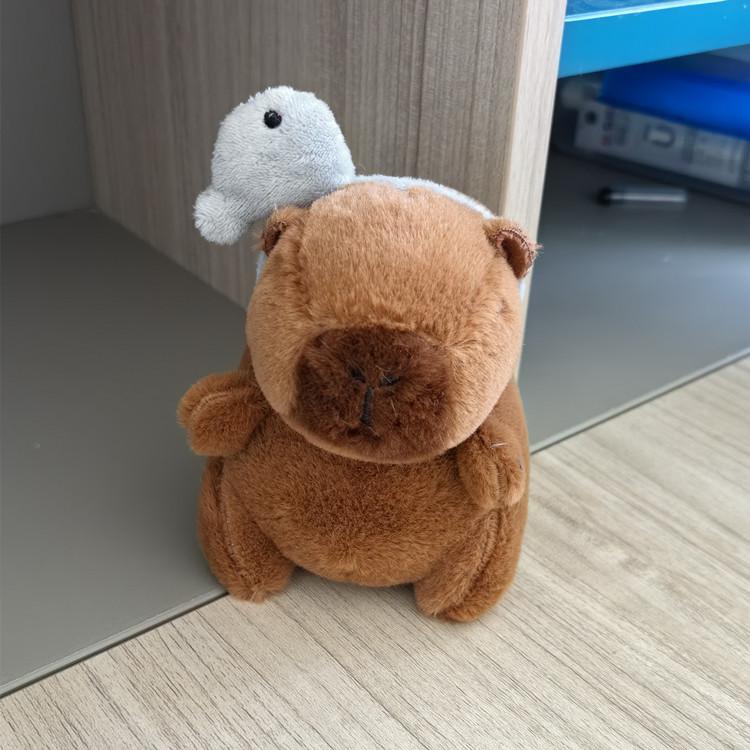 peluches Capybara Plush Keychain Bag Pendant Hanging Decoration Cute Stuffed Doll Toy Desktop Doll Ornament Car Keyring Kid Gift