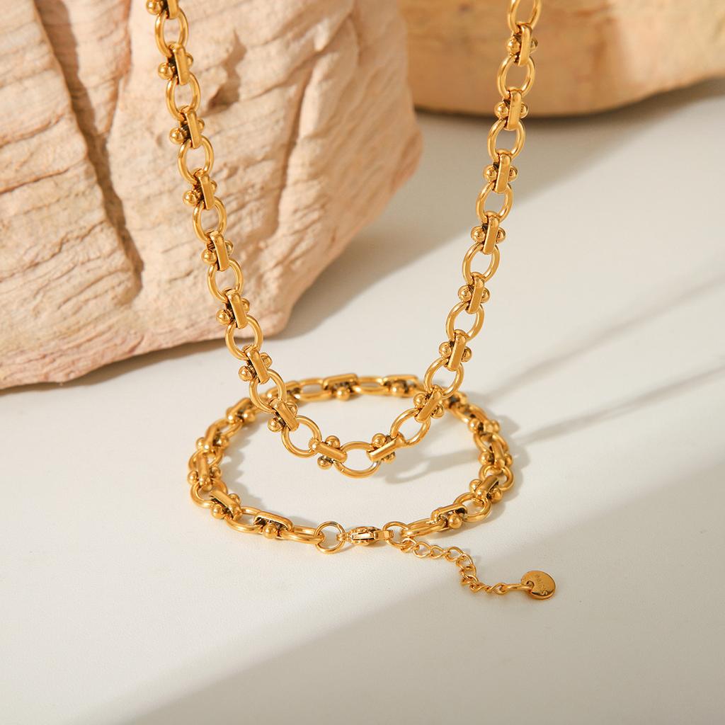 Premium Stainless Steel Necklace for Women, Versatile Minimalist Style Handmade Chain, Non-fading Bracelet