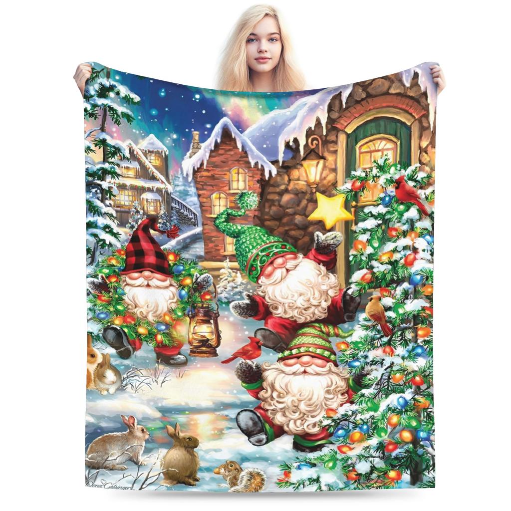 Christmas Eve Blanket Travel Flannel Throw Blanket For Couch Chair Warm Soft Custom Quality Bedspread Gift Idea