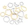 20pcs/lot 316 Stainless Steel Charms Gold Plated Moon Star Heart Small Pendant Charms DIY Jewelry Necklace Findings Accessories