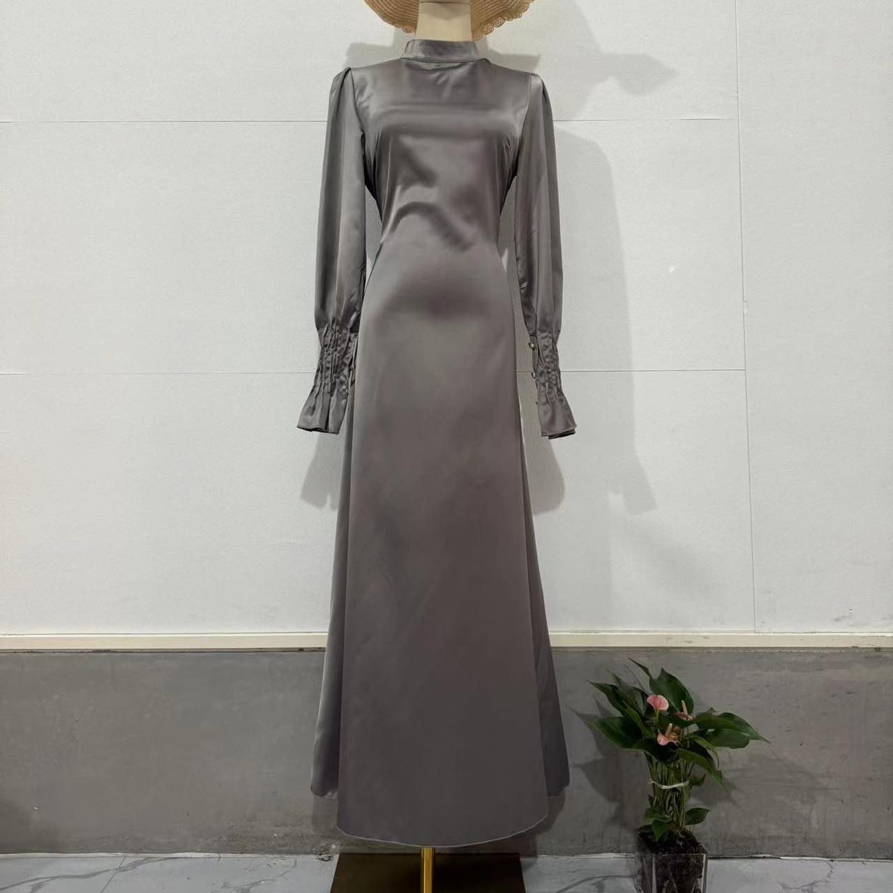 

GMXIA Осеннее плиссированное платье на талии в дворцовом стиле S