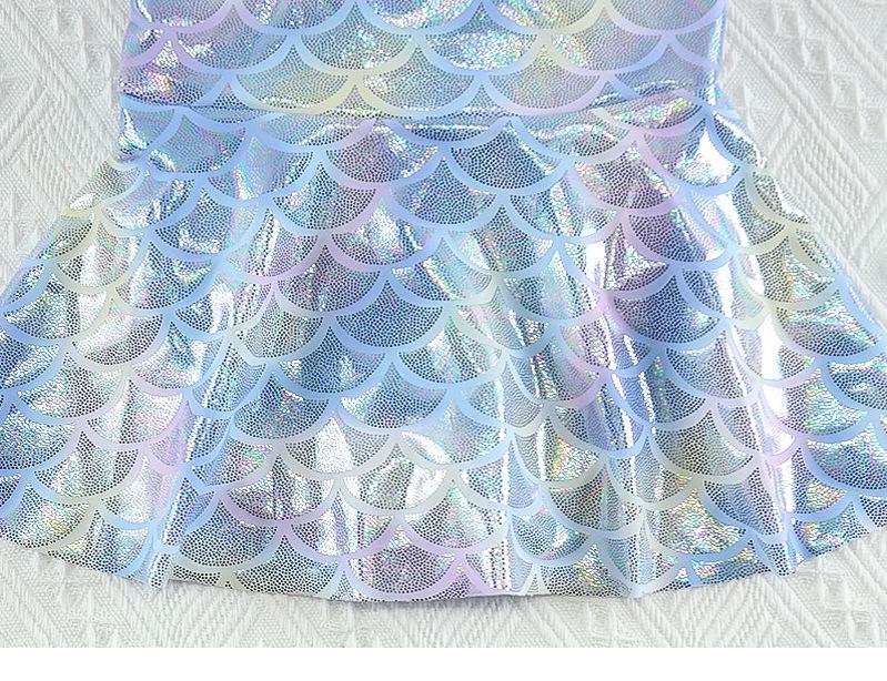2023 Summer Girls' European Mermaid One-Piece Swimsuit Dress