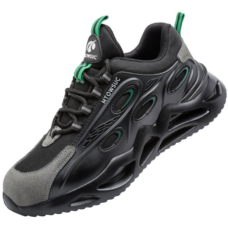 

Work Shoes Safety Shoes Breatheable Men Boots Lightweight Waterproof Steel Toe Sneakers Anti Stabbing Anti Smashing Odor Proof 46 чорний