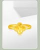 Gold Plated Dragon Scale Clover Ring: Women's Elegant Honeycomb Surface Open Finger Ring, Inspired by Xiaohongshu Style.