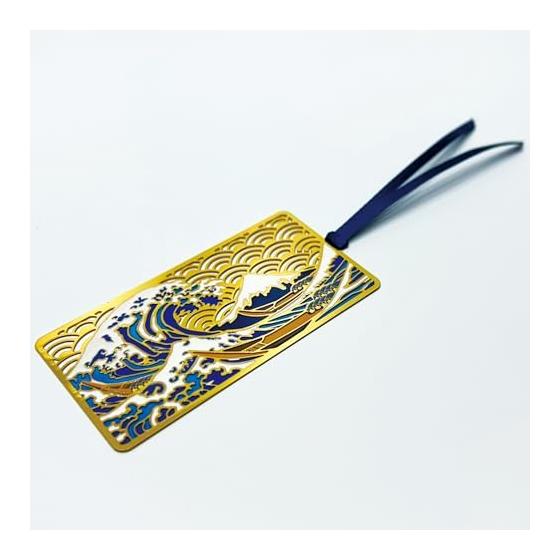 Stained Glass Style Bookmark, Book, Beautiful, Wave Back, Metal Frame, Epoxy Resin, Transparent, Elegant, Luxurious, Adds Elegance to Reading Time,