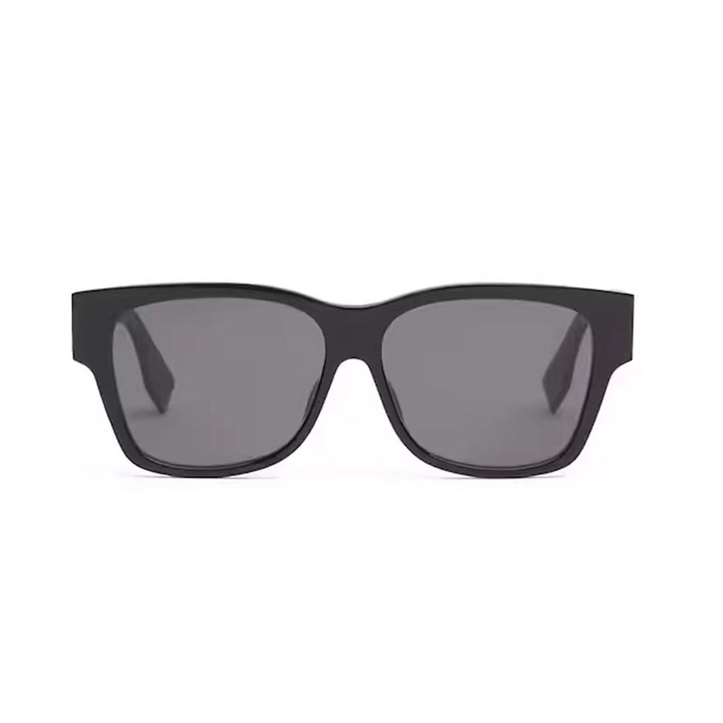 Fendi Logo Frame Irregular Sunglasses Unisex sunglasses Black 40081F-01A-57