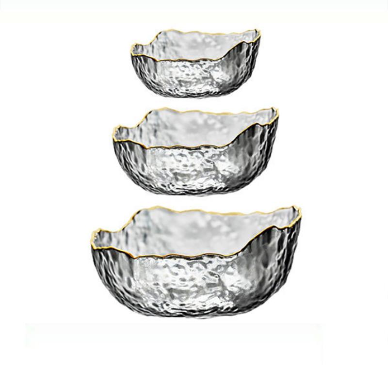 

Стеклянная салатница из Пномпеня, прозрачная коробка для завтрака, миска для лапши быстрого приготовления, креативная студенческая тарелка с фруктами и рыбалкой, бытовой набор посуды серый